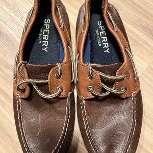 Sperry Men's Leather Boat Shoes in Brown and Tan
